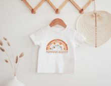 Load image into Gallery viewer, Choose Happy Retro Rainbow Toddler Shirt
