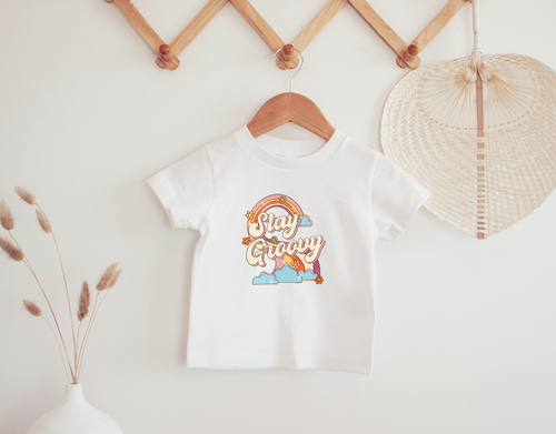 Stay Groovy Rainbow Toddler Shirt