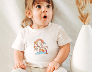 Stay Groovy Rainbow Toddler Shirt