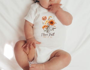 Floral Autumn Baby Bodysuit