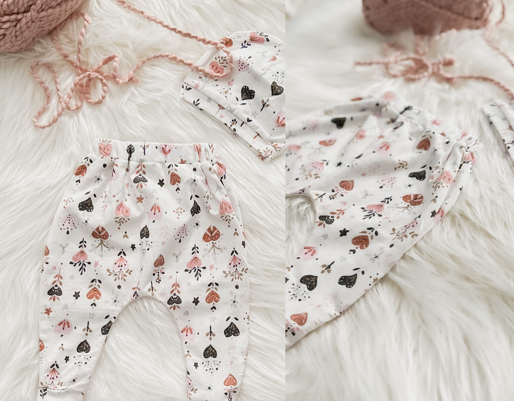 Ace of Hearts Harem Baby Pants and Hat
