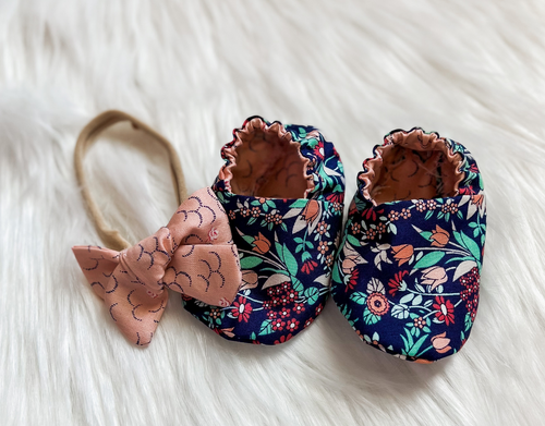 Crib Shoe and Headband Set