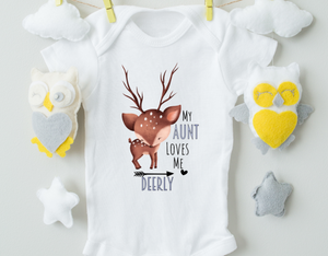 My Aunt Loves Me Deerly Bodysuit/Boy Bodysuit