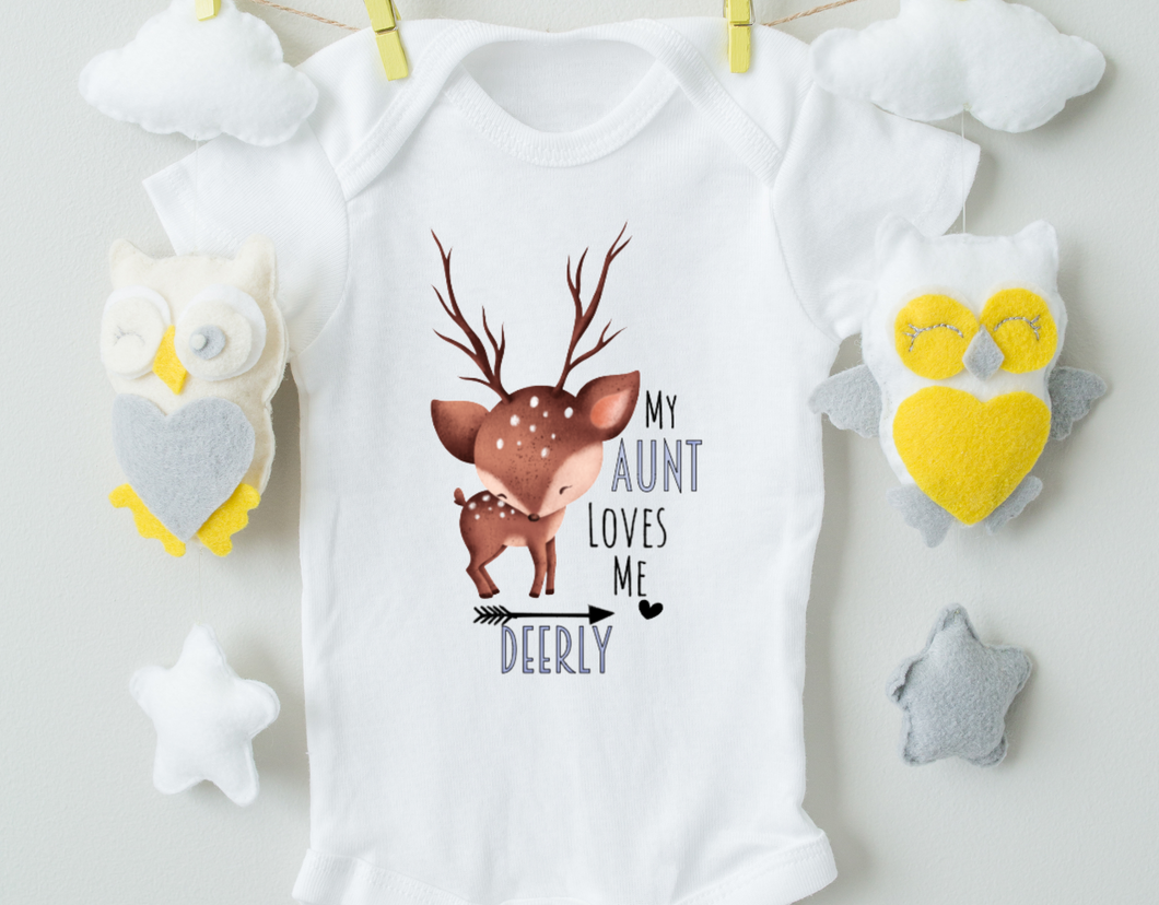 My Aunt Loves Me Deerly Bodysuit/Boy Bodysuit