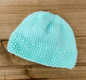Newborn Mint Knit Baby Hat