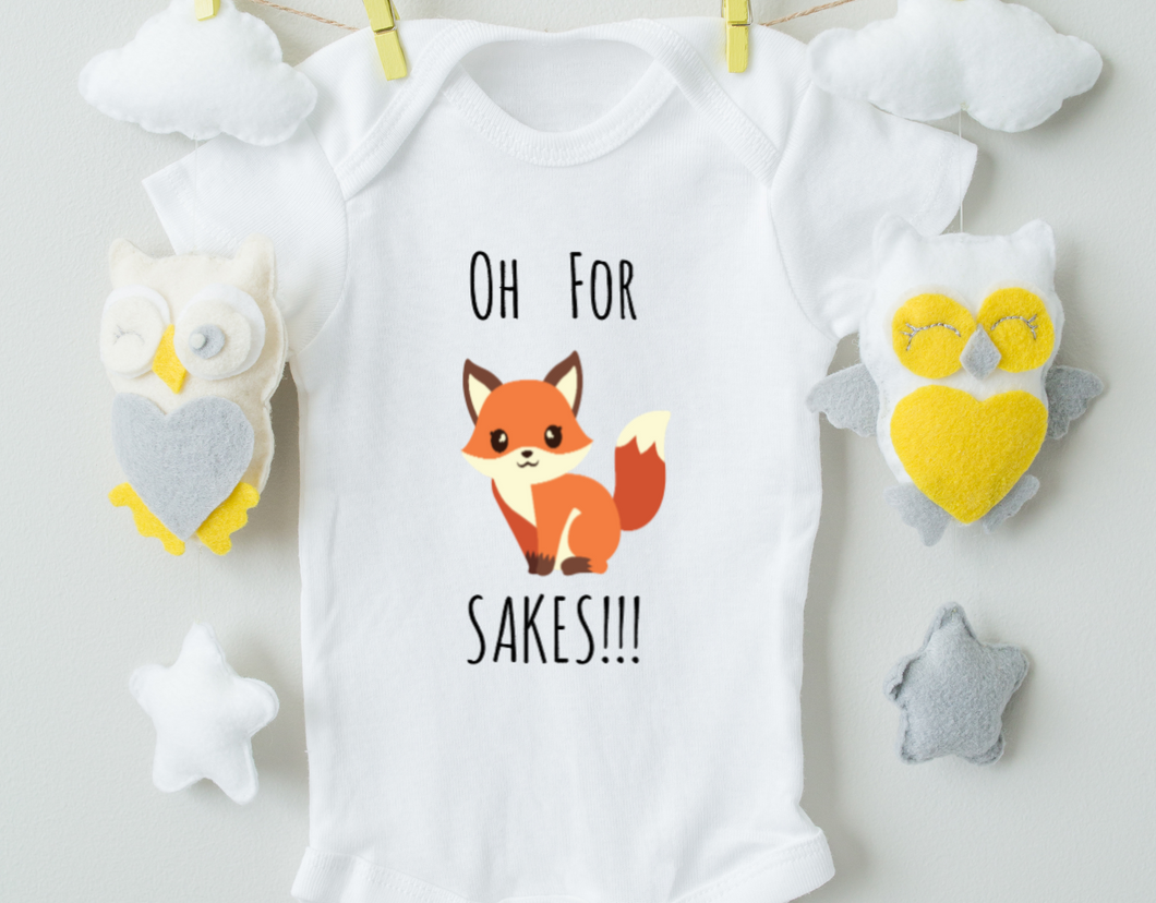 Oh For Fox Sake Cotton Baby Bodysuit