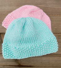 Load image into Gallery viewer, Newborn Pink Knit Baby Hat