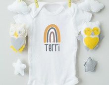Load image into Gallery viewer, Personalized Rainbow Name Bodysuit