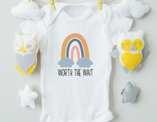 Load image into Gallery viewer, Worth The Wait Cotton Baby Bodysuit