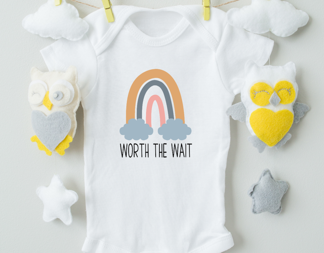 Worth The Wait Cotton Baby Bodysuit